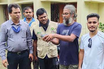 ক্রেতা সেজে পাত্রকলা চা-বাগান থেকে ধনেশ পাখির ছানা উদ্ধার